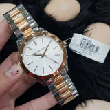 Michael Kors Runway White Dial Two Tone Stainless Steel Strp Watch for Women - MK3204A Authentic Buy Shop Now
