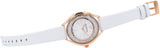 Swarovski Crystalline Aura Silver Dial White Leather Strap Watch for Women - 5519453 Authentic Buy Shop Now