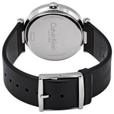 Calvin Klein Sight Silver Dial Black Leather Strap Watch for Men - K1S21120 Authentic Buy Shop Now