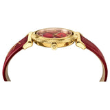 Versace V-Motif Red Dial Red Leather Strap Watch for Women - VERE00418 Authentic Buy Shop Now