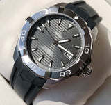Tag Heuer Aquaracer Caliber 5 Automatic Black Dial Black Rubber Strap Watch for Men - WAY2113.FT8021 Authentic Buy Shop Now