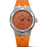 Maurice Lacroix Aikon Limited Edition Automatic Date Orange Dial Silver Steel Strap Watch For Men - AI6008-SS00F-530-1 Authentic Buy Shop Now