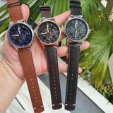 Tommy Hilfiger Multi Function Chronograph Black Dial Brown Leather Strap Watch for Men - 1791631 Authentic Buy Shop Now