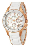 Marc Jacobs Rock Chronograph White Dial White Silicone Strap Watch for Women - MBM2547 Authentic Buy Shop Now