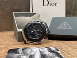 Guess Indovina Quartz Black Dial Black Leather Strap Watch For Men - W0040G9 Authentic Buy Shop Now