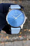 Calvin Klein City Blue Dial Blue Leather Strap Watch for Women - K2G231VN Authentic Buy Shop Now