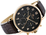 Tommy Hilfiger Daniel Black Dial Brown Leather Strap Watch for Men - 1710379 Authentic Buy Shop Now