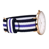 Daniel Wellington Classic Trinity White Dial Three Tone Nylon Strap Watch For Women - 0509DW Authentic Buy Shop Now
