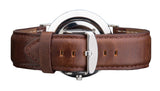 Daniel Wellington Classic Bristol White Dial Brown Leather Strap Watch For Women - DW00100056 Authentic Buy Shop Now