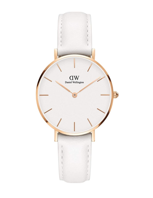 Daniel Wellington Petite Bondi White Dial White Leather Strap Watch for Women - DW00100189 Authentic Buy Shop Now