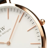 Daniel Wellington Classy Glasgow White Dial Two Tone Nylon Strap Watch For Women - DW00100078 Authentic Buy Shop Now