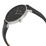 Daniel Wellington Classic Petite Reading Black Dial Black Leather Strap Watch For Women - DW00100179 Authentic Buy Shop Now