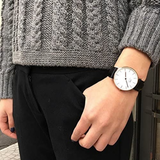 Daniel Wellington Classic Sheffield White Dial Black Leather Strap Watch for Women - DW00100036 Authentic Buy Shop Now
