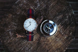 Daniel Wellington Classic Canterbury White Dial Two Tone NATO Strap Watch For Women - DW00100030 Authentic Buy Shop Now