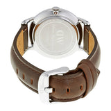Daniel Wellington Dapper Bristol White Dial Brown Leather Strap Watch For Women - DW00100098 Authentic Buy Shop Now