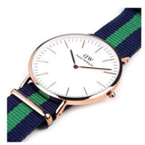 Daniel Wellington Classic Warwick White Dial Two Tone Nylon Strap Watch for Men - DW00100005 Authentic Buy Shop Now