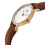 Daniel Wellington Classy St Mawes White Dial Brown Leather Strap Watch For Women - DW00100059 Authentic Buy Shop Now