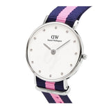 Daniel Wellington Classy Winchester White Dial Two Tone NATO Strap Watch For Women - DW00100081 Authentic Buy Shop Now
