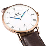 Daniel Wellington Dapper York White Dial Brown Leather Strap Watch For Men - DW00100085 Authentic Buy Shop Now