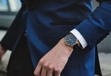 Daniel Wellington Classic York Black Dial Brown Leather Strap Watch For Men - DW00100128 Authentic Buy Shop Now