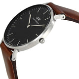 Daniel Wellington Classic Bristol Black Dial Brown Leather Strap Watch For Men - DW00100143 Authentic Buy Shop Now