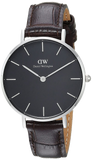 Daniel Wellington Classic Petite York Black Dial Brown Leather Strap Watch For Women - DW00100182 Authentic Buy Shop Now