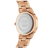 Daniel Wellington Iconic Link White Dial Rose Gold Steel Strap Watch For Women - DW00100211 Authentic Buy Shop Now