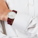 Daniel Wellington Classic Roselyn White Dial Red NATO Strap Watch For Women - DW00100268 Authentic Buy Shop Now