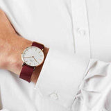 Daniel Wellington Classic Roselyn White Dial Red NATO Strap Watch For Women - DW00100271 Authentic Buy Shop Now