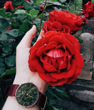 Daniel Wellington Classic Roselyn Black Dial Maroon Nylon Strap Watch For Women - DW00100273 Authentic Buy Shop Now