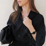 Daniel Wellington Iconic Link Ceramic Black Dial Black Steel Strap Watch For Women - DW00100414 Authentic Buy Shop Now