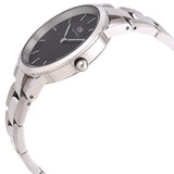 Daniel Wellington Iconic Link Black Dial Silver Steel Strap Watch for Women - DW00100204 Authentic Buy Shop Now
