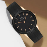 Daniel Wellington Iconic Motion Black Dial Black Rubber Strap Watch For Men - DW00100425 Authentic Buy Shop Now