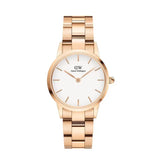 Daniel Wellington Iconic Link White Dial Rose Gold Steel Strap Watch for Women - DW00100213 Authentic Buy Shop Now