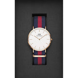 Daniel Wellington Classic Oxford White Dial Two Tone NATO Strap Watch For Men - DW00100001 Authentic Buy Shop Now