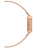 Daniel Wellington Quadro Studio Green Dial Rose Gold Mesh Strap Watch For Women - DW00100520 Authentic Buy Shop Now