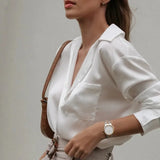 Daniel Wellington Iconic Link White Dial Two Tone Steel Strap Watch For Women - DW00100359 Authentic Buy Shop Now