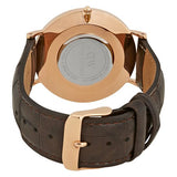Daniel Wellington Classic York White Dial Brown Leather Strap Watch For Men - DW00100011 Authentic Buy Shop Now