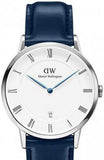 Daniel Wellington Classic Sheffield White Dial Navy Blue Leather Strap Watch For Women - DW00100194 Authentic Buy Shop Now