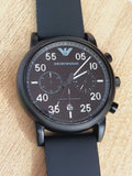 Emporio Armani Luigi Chronograph Black Dial Black Leather Strap Watch For Men - AR11133 Authentic Buy Shop Now