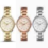 Fossil Tailor Gold Dial Gold Steel Strap Watch for Women - ES4263 Authentic Buy Shop Now