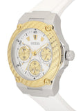 Guess Zena Analog White Dial White Rubber Strap Watch For Women - W1094L1 Authentic Buy Shop Now