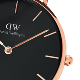 Daniel Wellington Petite Ashfield Black Dial Black Mesh Strap Watch for Women - DW00100307 Authentic Buy Shop Now