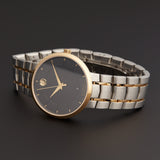 Movado 1881 Automatic Black Dial Two Tone Steel Strap Watch For Men - 0606916 Authentic Buy Shop Now
