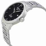 Tissot T Classic Powermatic 80 Black Dial Silver Steel Strap Watch For Men - T41.1.483.52 Authentic Buy Shop Now