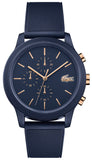 Lacoste 12.12 Blue Dial Blue Silicon Strap Watch for Men - 2011013 Authentic Buy Shop Now