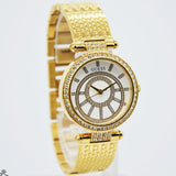 Guess Muse Crystals White Dial Rose Gold Steel Strap Watch For Women - W1008L2 Authentic Buy Shop Now