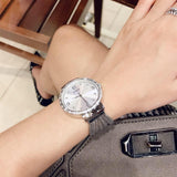 Guess Chiffon Silver Dial Silver Mesh Bracelet Watch For Women - W1083L1 Authentic Buy Shop Now