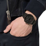 Emporio Armani Sportivo Black Dial Brown Leather Strap Watch For Men - AR2462 Authentic Buy Shop Now