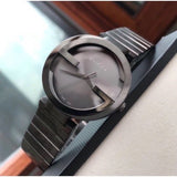Gucci G Interlocking Quartz Grey Dial Grey Steel Strap Watch For Men - YA133210 Authentic Buy Shop Now